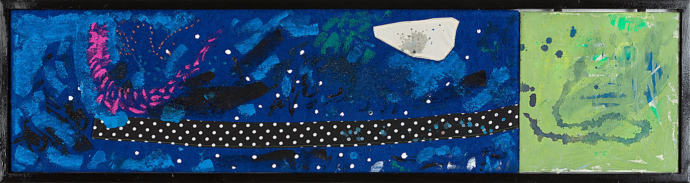 Acryl auf Flickwerk
